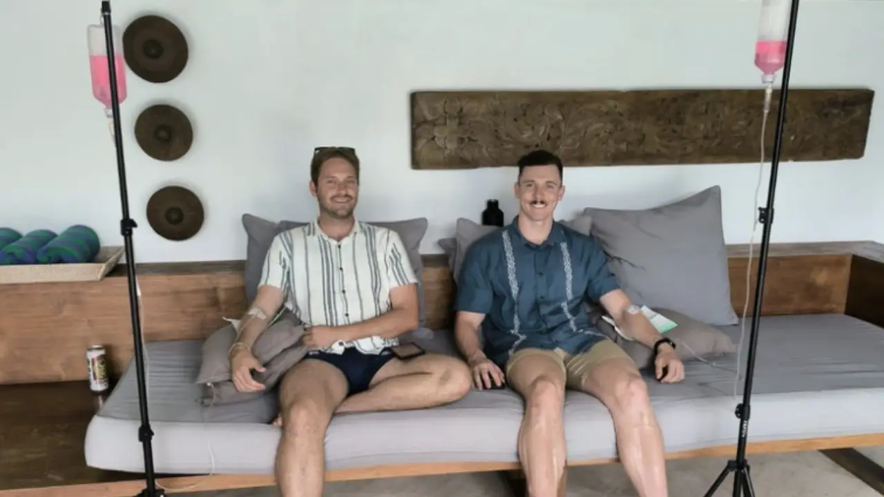 IV drip for food poisoning Bali